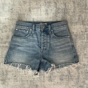 Madewell High Relaxed Denim Shorts Size 23 | Light Wash